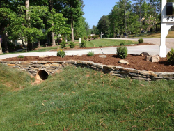 Stacked Stone Culvert with Blue Stone After