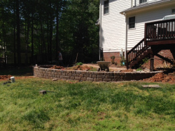 Retaining wall for Donnelly paver patio